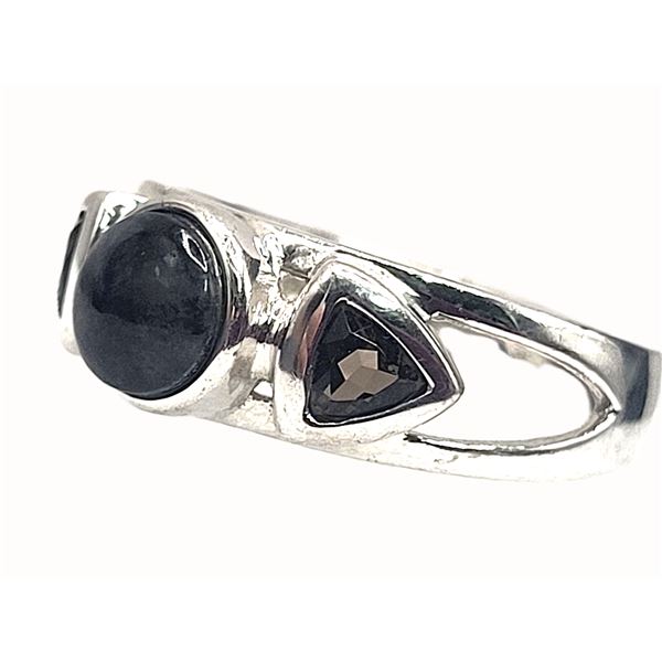 Man's Ring with Amethyst and Citrine .925