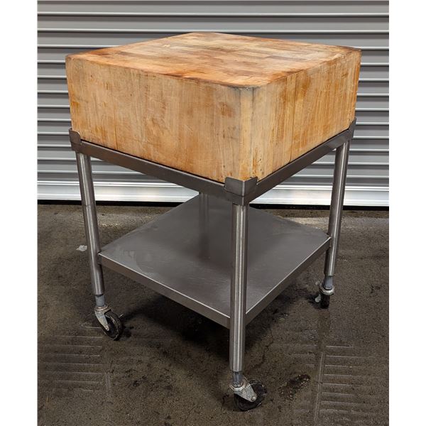 24" x 24" Butcher Block Table