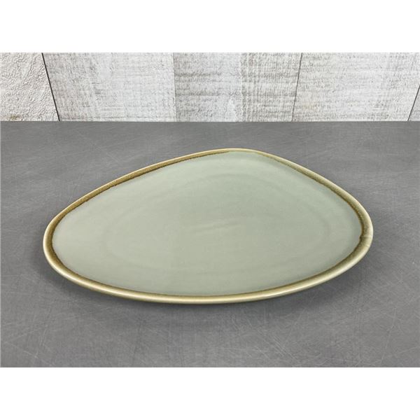 Terrastone Sage Green 10" Platters, Arcoroc FJ047 - Lot of 24 (2 Cases)