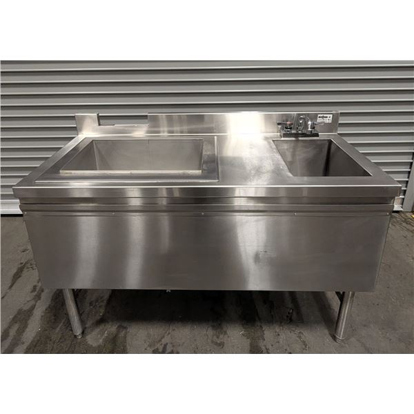 48" Underbar Ice Bin With Sink & Post-Mix Cold Plate