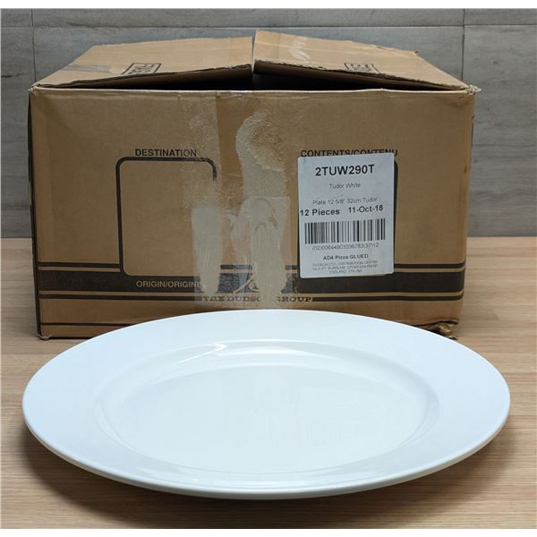 Dudson Tudor White 12-5/8" Plates - Lot of 12