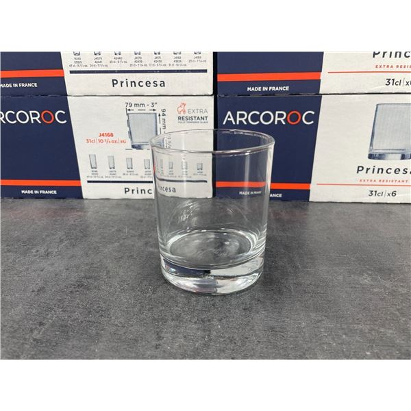 10.25oz Princesa Old Fashioned Glasses, Arcoroc J4168 - Lot of 36