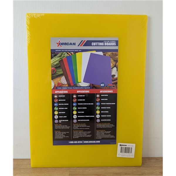 15" x 20" Yellow Cutting Board, Omcan 41207