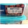 Image 6 : 1.97L Glass Rectangular Keep N Boxes, Arcoroc P5516 - Lot of 6
