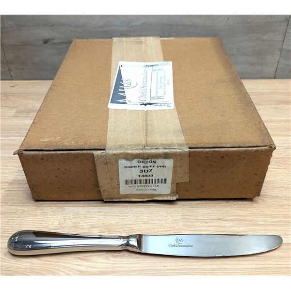 Orzon 9-5/8" Hollow Handle Dinner Knives, Chef & Sommelier T4803 - Lot of 36