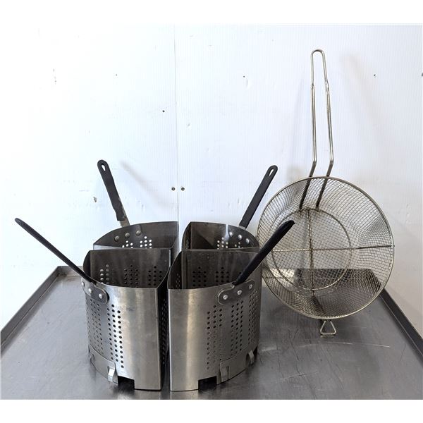 Pasta & Mesh Fry Baskets - Lot of 5pcs