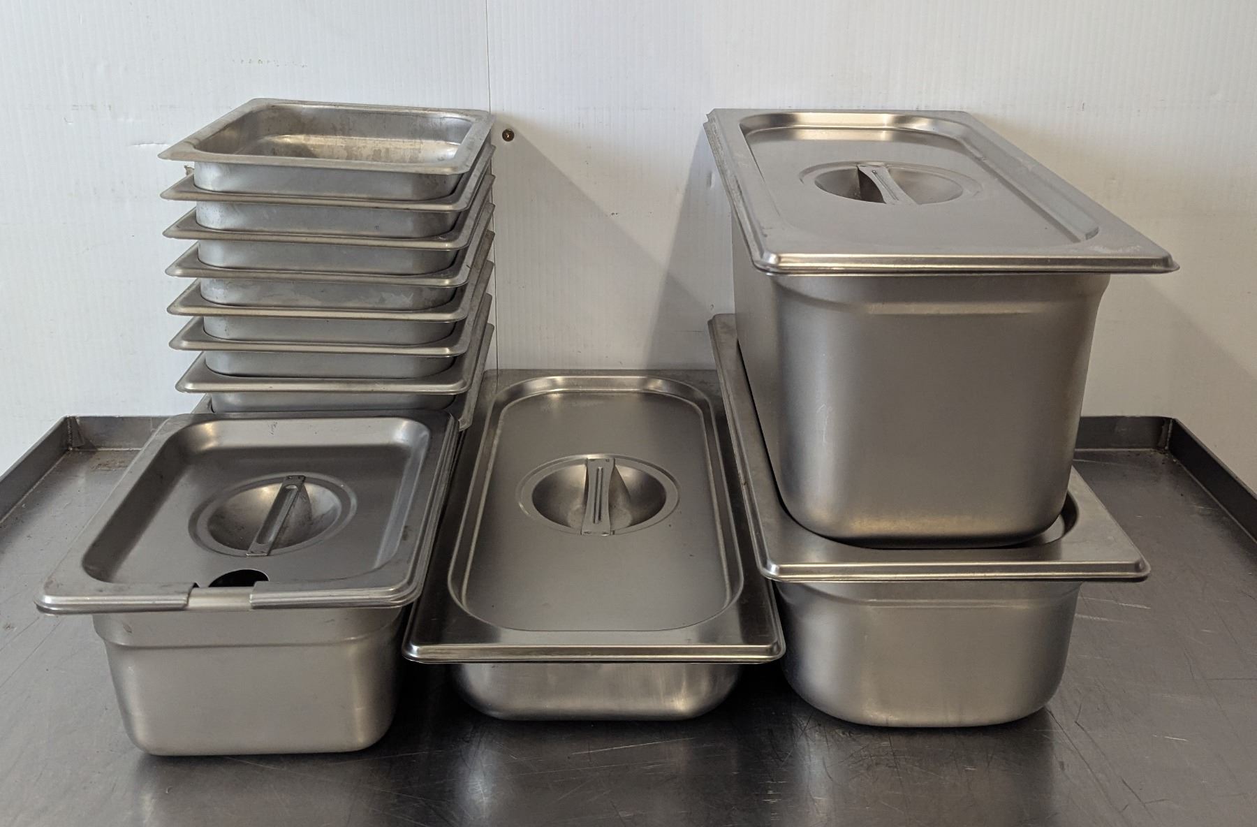Stainless Table Insert Various Sizes of Stainless Steel Inserts - Lot of 16pcs | B22/FtG