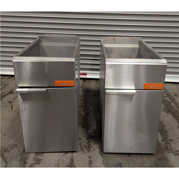 Brika BFR-50-NG 50lb Gas Fryers - Lot of 2