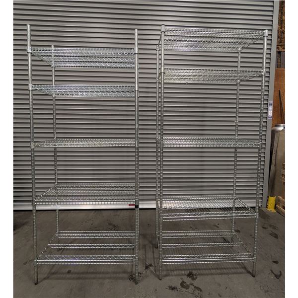 35" x 18" Wire Shelving Units - Lot of 2pcs