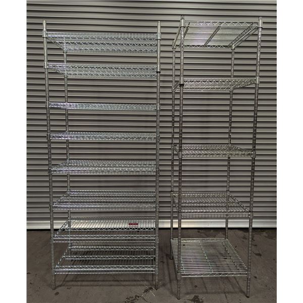 35" x 18" & 23" x 23-1/2" Wire Shelving Units - Lot of 2pcs