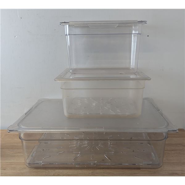 Assorted Clear Food Inserts, Lids & Drain Shelves - Lot of 8pcs | FtG