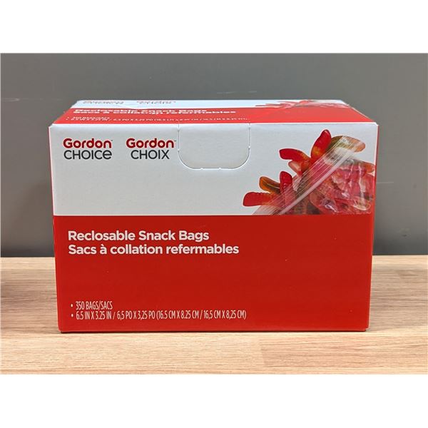 Gordon Choice Reclosable Snack Bags, 350bags - Lot of 3