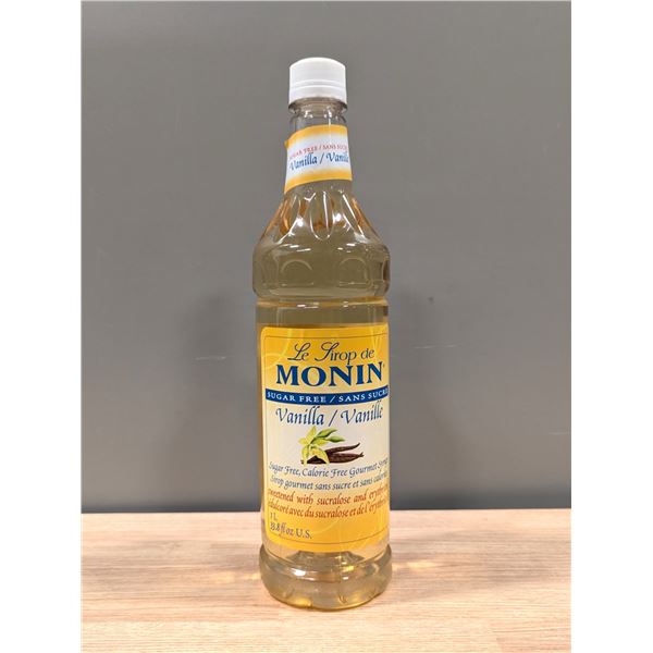 Monin Sugar Free Vanilla, 1L - Lot of 4