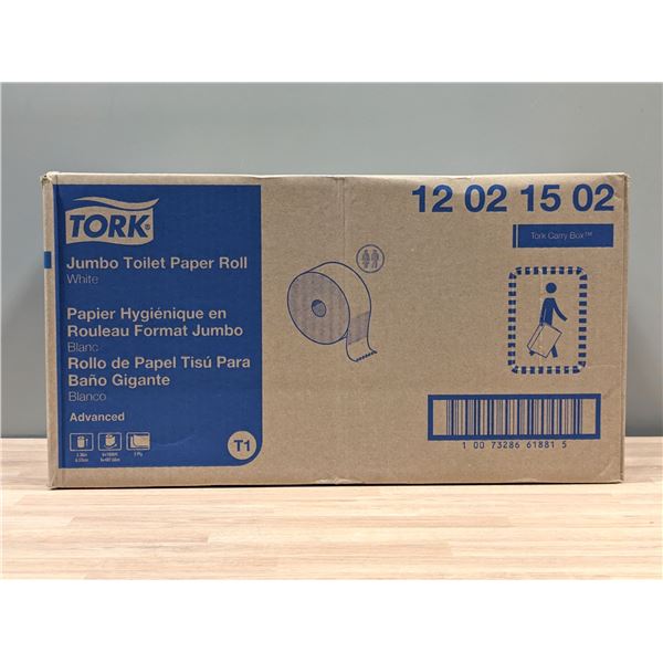 Tork Jumbo Toilet Paper Roll, White 1600ft,12021502 - Lot of 6 ( 1 Case )