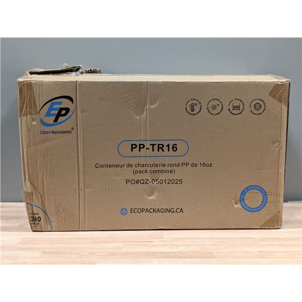 Eco-Packaging 16oz Round Container Combo Pack - Lot of 240 ( 1 Case )