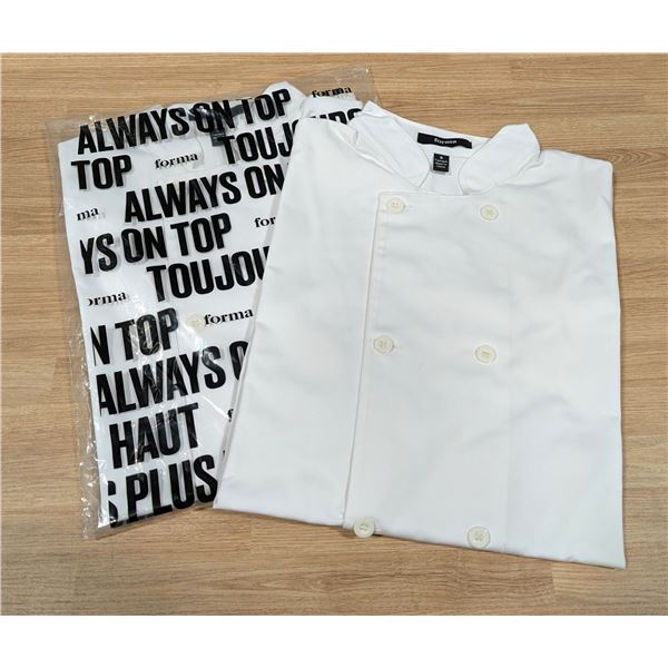 Forma Short Sleeve Button front Chef Jacket, Size S - Lot of 2