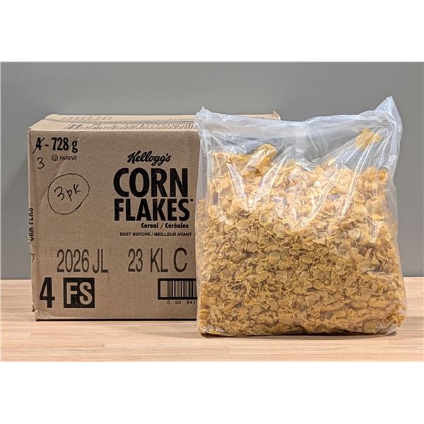 Kellogg's Corn Flakes, 728g - Lot of 3