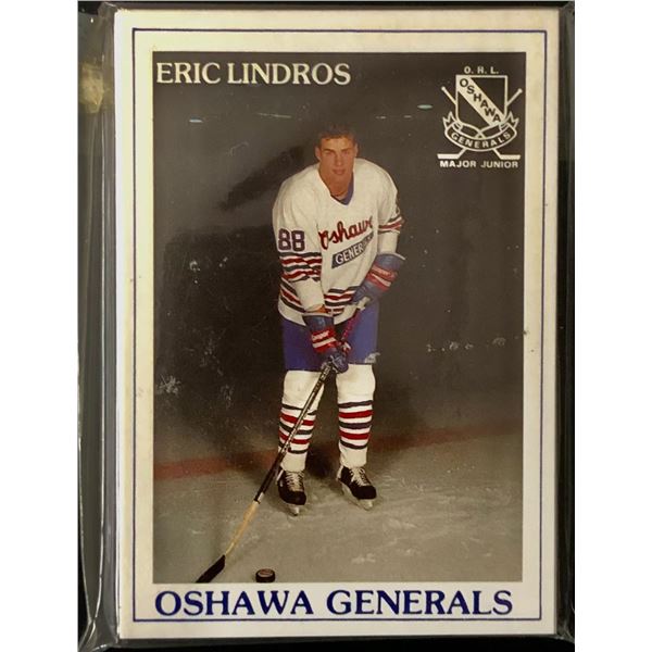 1990-91 OSHAWA GENERALS TEAM POLICE SET - ERIC LINDROS (HOF)