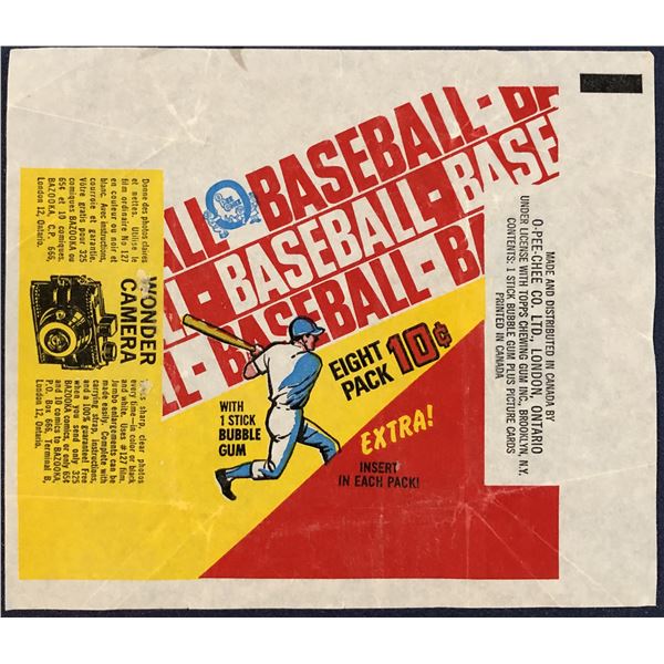 1970 O-PEE-CHEE BASEBALL WRAPPER