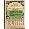 Image 2 : 1975-76 TOPPS NATE ARCHIBALD (HOF)