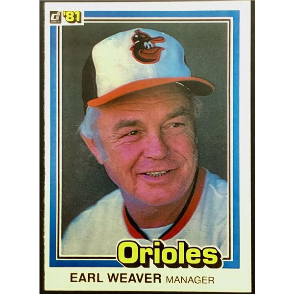 1981 DONRUSS EARL WEAVER (HOF)