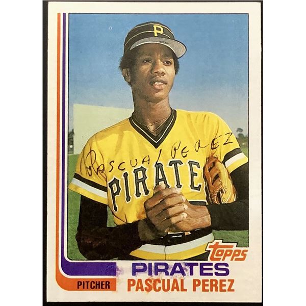 1982 TOPPS PASCUAL PEREZ ROOKIE CARD