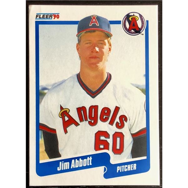 1990 FLEER JIM ABBOTT ROOKIE CARD