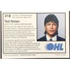 Image 2 : 1991-92 JUNIOR HOCKEY CARD - TED NOLAN