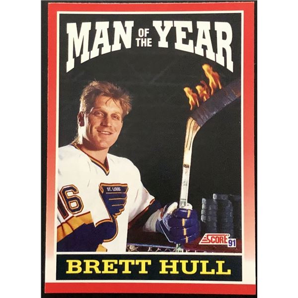 1991-92 SCORE BRETT HULL (HOF)