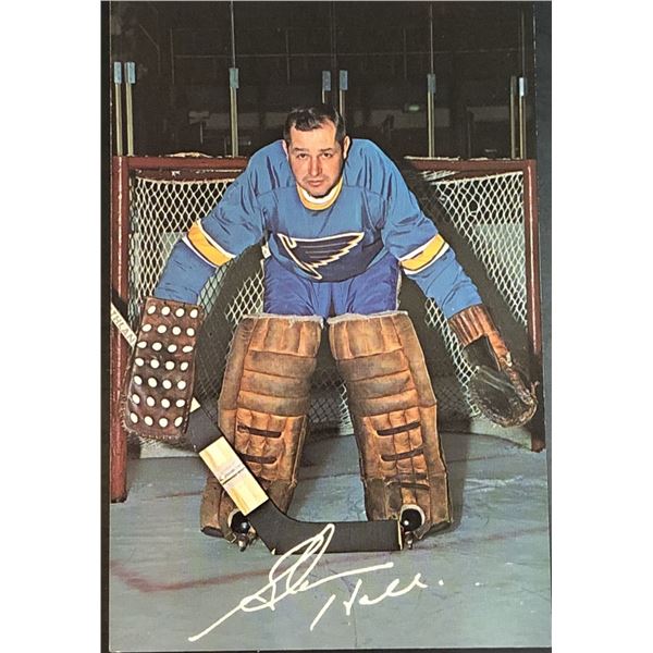 1968 ST. LOUIS BLUES POSTCARD - GLENN HALL (HOF)
