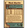 Image 2 : 1977-78 TOPPS RICK MARTIN (HOF)