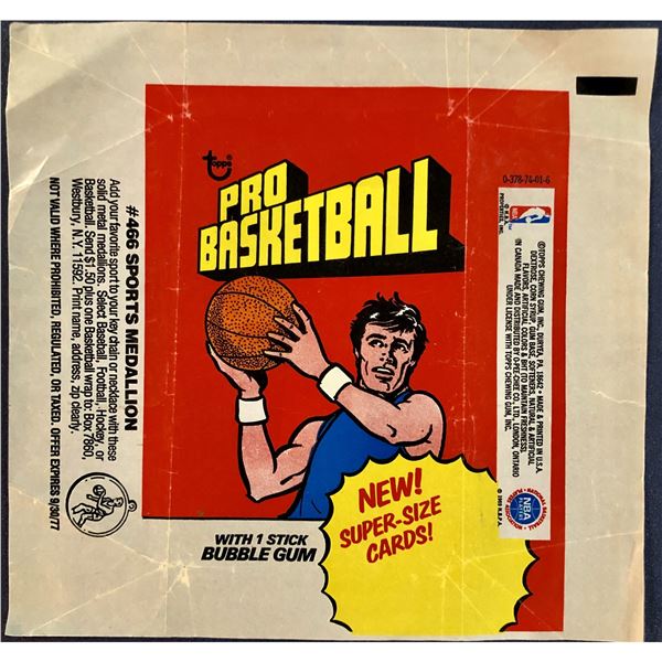 1976-77 TOPPS NBA WRAPPER