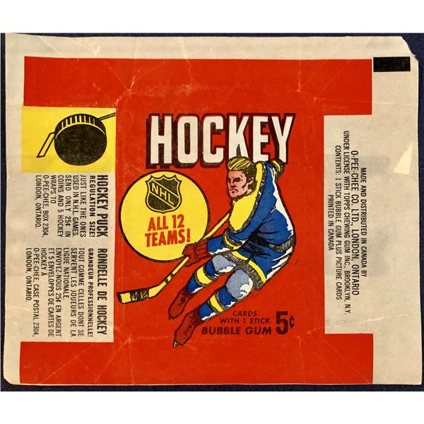 1968-69 O-PEE-CHEE NHL WRAPPER