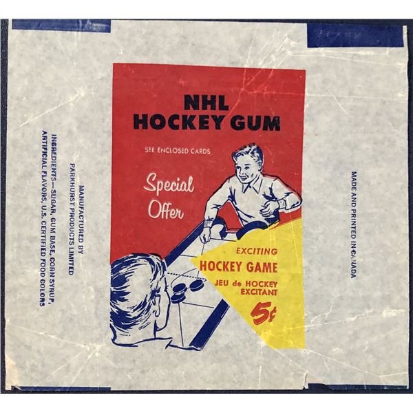 1963-64 PARKHURST HOCKEY WRAPPER