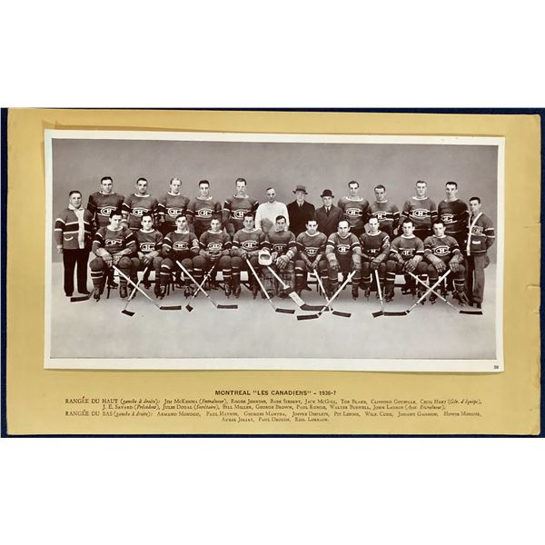 1936-37 CROWN BRAND MONTREAL CANADIENS