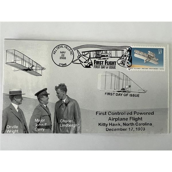 First Control Powered Airplane Flight commemorative FDC