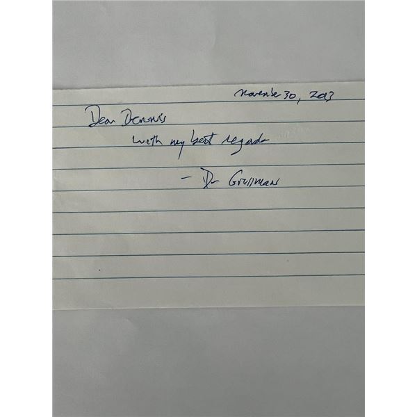 Dr. Grollman signed note