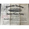 Image 1 : 1945 United States Navy Honorable Discharge Certificate