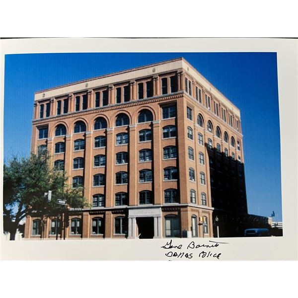 JFK Assassination Dallas Police Officer Gene Barnett signed photo