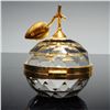 Image 2 : Swarovski Crystal Apple Photo Box with Gold Trim