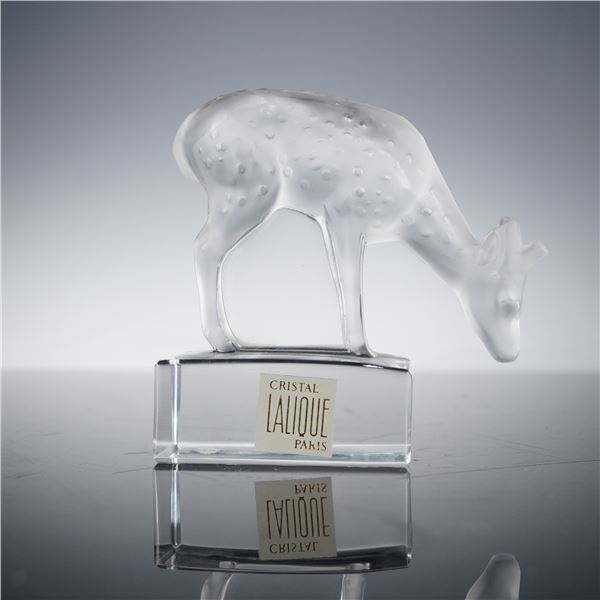 Lalique Crystal Deer Figurine
