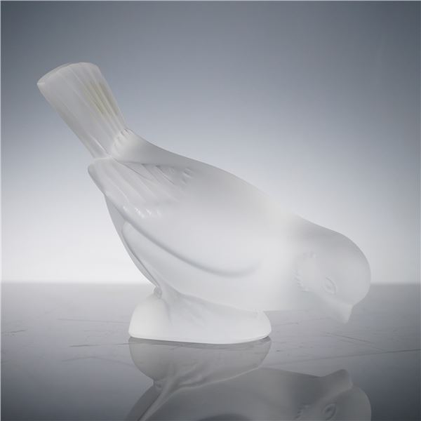 Lalique Crystal Sparrow Figurine