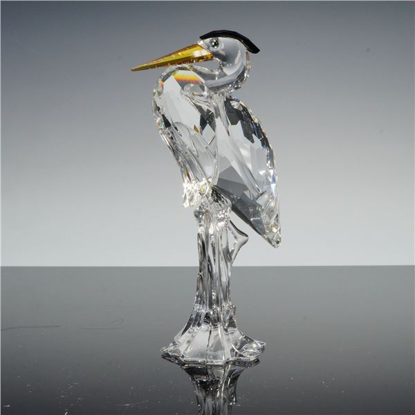 Swarovski Crystal Figurine, Silver Heron