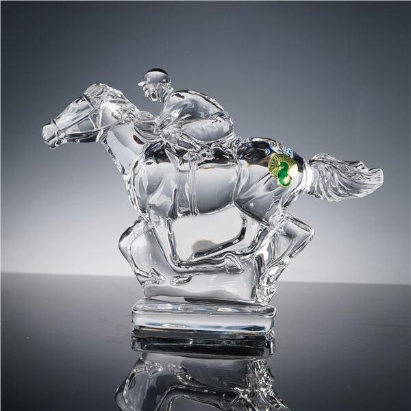Waterford Crystal Figurine, Racing Horse with Jockey