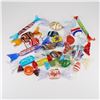 Image 1 : 21pc Murano-Style Art Glass Assorted Candy Figurines