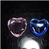 Image 1 : 2pc Rosenthal and Baccarat Crystal Heart Paperweights