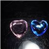 Image 2 : 2pc Rosenthal and Baccarat Crystal Heart Paperweights