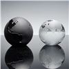 Image 1 : 2pc Art Glass Paperweights, Earth Globes