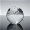 Image 2 : 2pc Art Glass Paperweights, Earth Globes