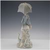 Image 2 : Lladro Porcelain Figurine, Girl with Umbrella and Geese 01004510